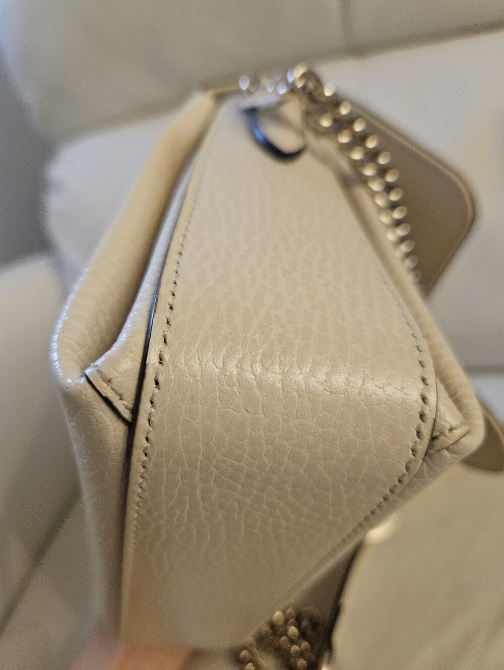 Gucci Dollar Calfskin Interlocking G Shoulder Bag – Ivory/Cream - Picture 4 of 11